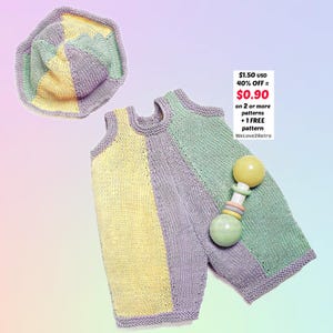 SET-SALE ** Strickmuster Baby-Strampler PDF - Vintage Strickmode für Neugeborene