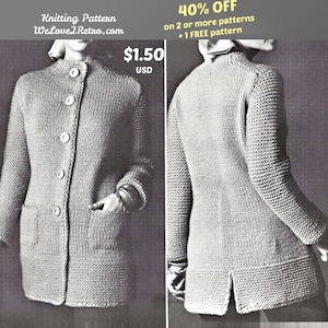 623 Vintage Cardigan Pattern – Chunky Knit, Boho Style, Boho Waistcoat, Handmade Knit Cardigan Pattern, Easy Jacket, Retro PDF