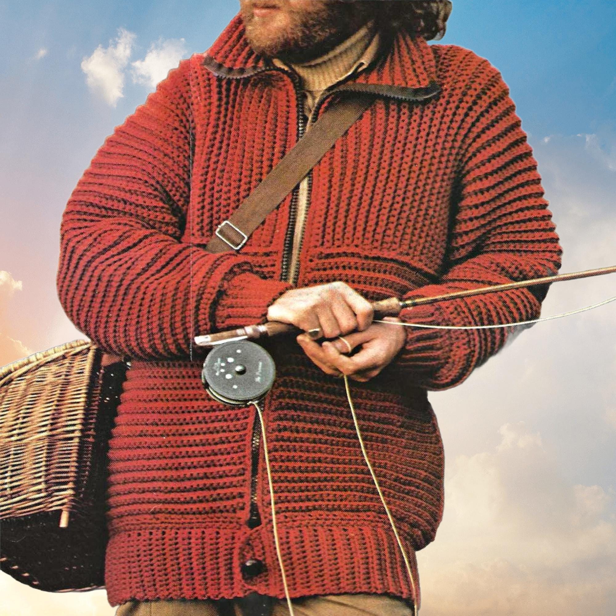 Crochet Zip Up Cardigan 【M】 Men's Crochet Jacket Pattern PDF – Zip-up Cardigan, Cozy Fall