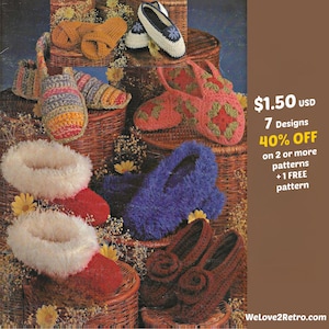 7 Crochet Slippers Patterns PDF – Easy House Shoes for Kids & Women – Chunky, Beginner-Friendly DIY Gift – Instant Download - 249