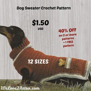 Crochet Dog Sweater Pattern PDF – Easy Pet Coat, Dog Jumper & DIY Clothes – Beginner-Friendly – Instant Download - 228