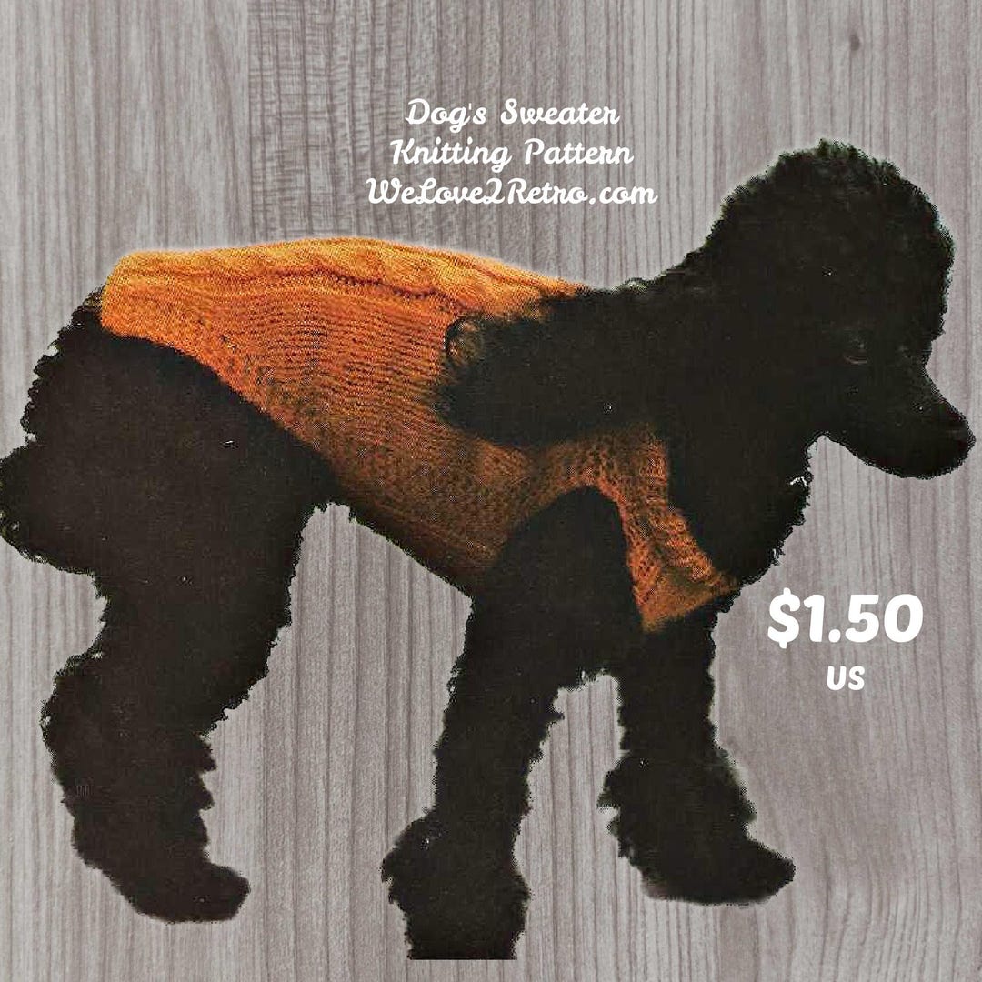 442 Easy Dog Sweater Knitting Pattern +1 FREE KNITTING PATTERN, Pet ...