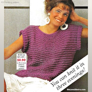 RETIREMENT-SALE***  Knit Summer Top Pattern PDF – Easy Cotton Tank, Sleeveless Shirt, Beginner