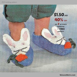 Knit Bunny Slippers Pattern PDF – Easy Cozy Animal Slippers for Kids | Wool Footwear Tutorial