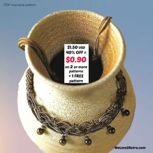 PENSIOENVERKOOP*** Macramé kettingpatroon pdf – eenvoudige boho-hanger, zelfstudie choker en knoop voor beginners