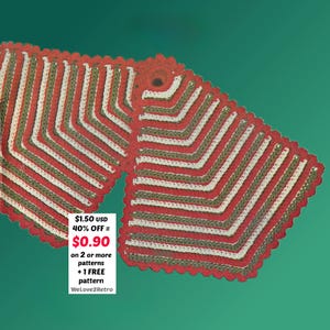 RETIREMENT-SALE***  Vintage Christmas Crochet Potholder Pattern  – Easy  Hot Pad, Kitchen Christmas Gift