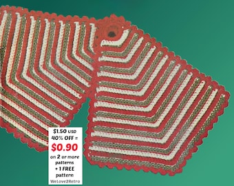 Vintage Christmas Crochet Potholder Pattern  – Hot Pad, Kitchen Christmas