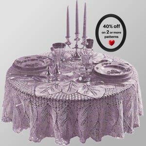 RETIREMENT-SALE*  Vintage Knit Tablecloth Pattern - Round Lace Doily Table Topper Knitting Boho Decor PDF