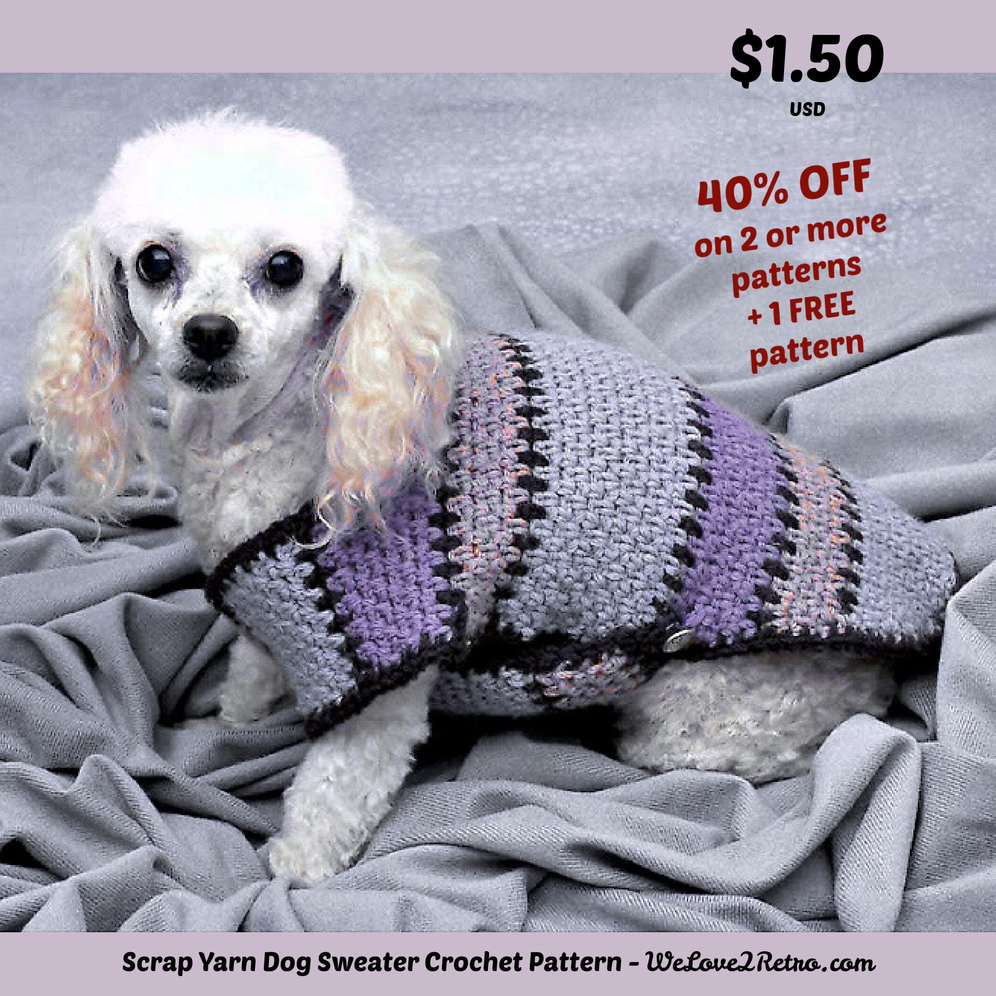 Sweater Knitting Pattern Crochet Patterns For Dog Sweaters Crochet