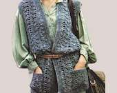 Crochet Vest Pattern - Vintage Boho Waistcoat Easy Festival Top Women Summer Retro PDF