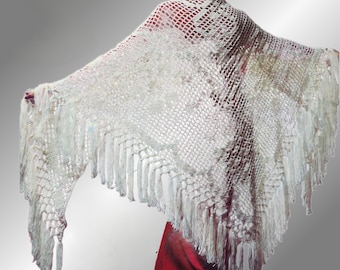 Crochet Shawl Pattern Collection - 4 Easy Lace Wraps Boho Triangle Scarf Summer PDF Set