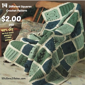 Granny Square Blanket Crochet Pattern: 14 Afghan Designs (PDF Download)