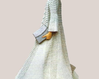 Maxi Crochet Coat Pattern • Boho Long Cardigan • Women’s Vintage Crochet Jacket PDF