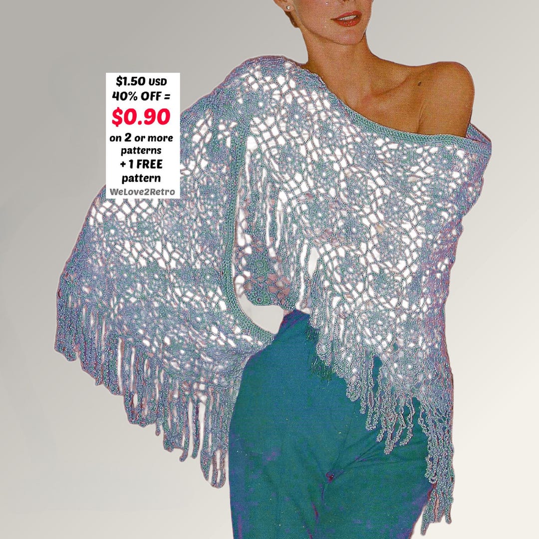 RETIREMENT-SALE*** Crochet Triangle Shawl Pattern PDF – Easy Lace Wrap ...