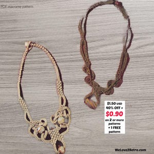 RETIREMENT-SALE***  Easy Macrame Necklace Pattern PDF – Boho Pendant & Choker Tutorial Beginners