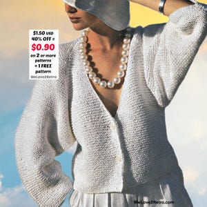 RETIREMENT-SALE***  Knit Jacket Pattern PDF – Easy Summer Cardigan Women – Lightweight Simple Knitting Sweater-coat
