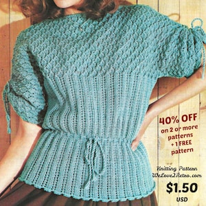 Lace Knit Summer Sweater Pattern: Lightweight Pullover (PDF Download)