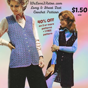 Crochet Vest Pattern PDF – Easy Women’s Sweater Vest, Boho Granny Square Layer, Beginner-Friendly Summer Style, Instant Download - 372