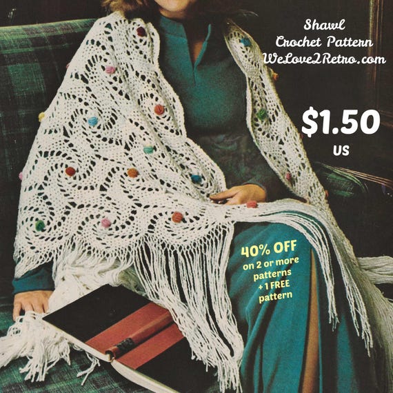 139 Lacy Shawl PDF, Triangle Shawl DIY, Crochet Lace Wrap, Shawl
