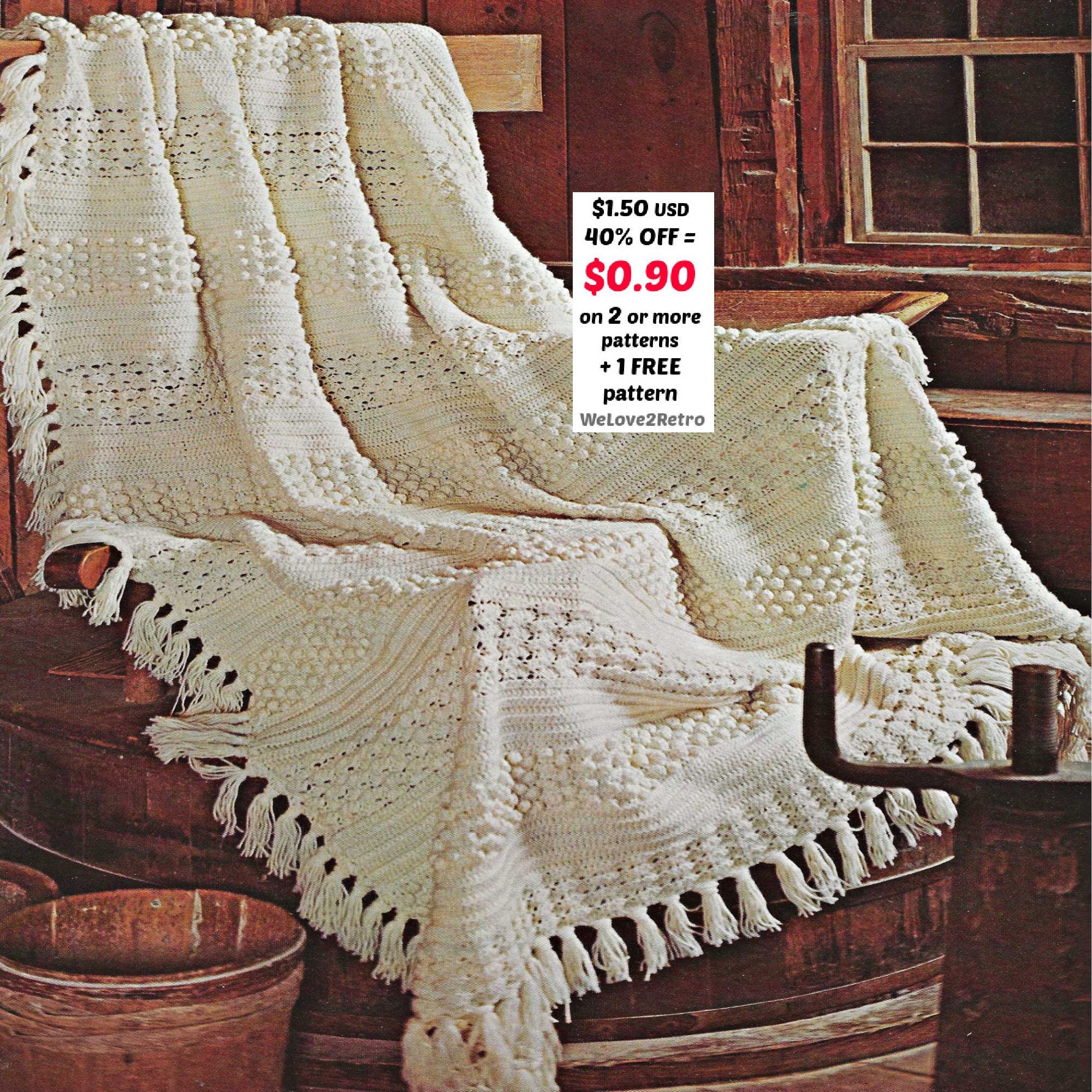 ヴィンテージプランター＆アフガンブランケット かぎ針編みのアフガン編み図（PDF） – ヴィンテージのひざ掛け