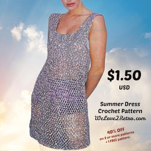 Summer Dress Crochet Pattern: Vintage Boho Sundress (PDF Download)