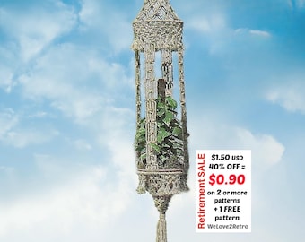 Macrame Plant Hanger Pattern PDF –  Boho Hanging Planter Design