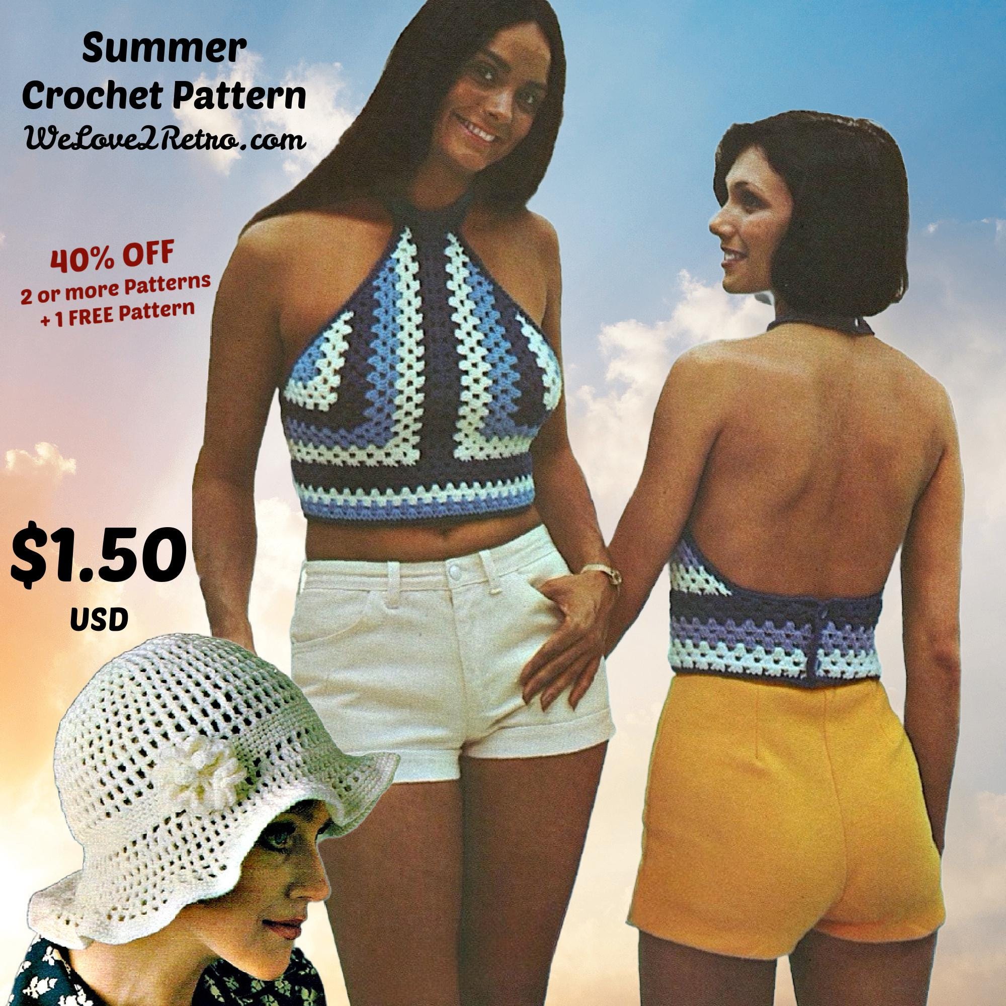 Vintage Crochet Halter Top - Etsy