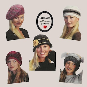 RETIREMENT-SALE*  Crochet Hat Pattern - Winter Beanie Women Vintage Retro Accessory PDF