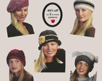 RETIREMENT-SALE*  Crochet Hat Pattern - Winter Beanie Women Vintage Retro Accessory PDF