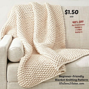 Easy Knit Baby Blanket Pattern: Beginner-Friendly (Digital Download)