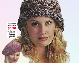 Crochet Beanie Pattern PDF – Women’s Winter Hat  Cozy Vintage