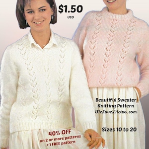 310 Knitting Pattern PDF – Easy Plus Size Sweater for Women, Beginner-Friendly Pullover, Easy Sweater Knitting Pattern –  Knit Jumper