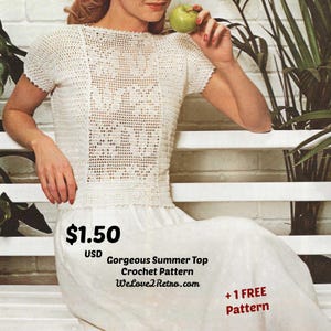 163 - Women Cotton Top Crochet Pattern, crochet cotton top, crochet top pattern, crochet top design, crochet top summer, crochet lace top.