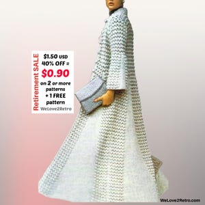 LIQUIDACIÓN POR DESECHO*** Patrón de abrigo largo de crochet - Chaqueta tipo cárdigan largo estilo boho para mujer, estilo vintage (PDF)