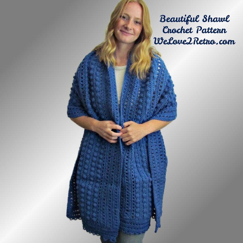 RETIREMENT-SALE*** Boho Crochet Shawl Pattern PDF - Easy Textured Wrap ...