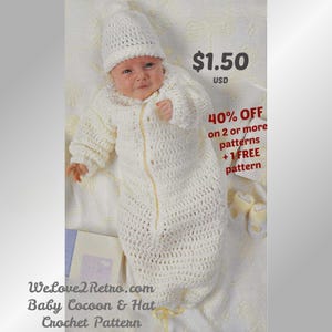 352 Coziest Hat and Baby Cocoon Crochet Patterns + 1 FREE PATTERN, crochet baby cocoons, baby cocoons PDF, crochet cocoons, newborn cocoons.