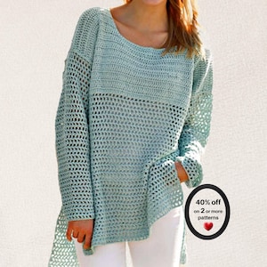 RETIREMENT-SALE* Crochet Summer Top Pattern • Sun Shirt • Vintage Beachwear Tank PDF