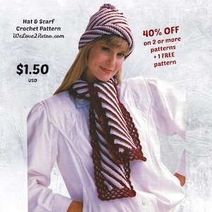 1187 Crochet Hat and Scarf Pattern Set – Snuggle into Winter with Chunky Beanies, Handmade Warmth, Handmade Wool Hat Designs for Women