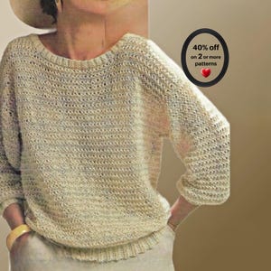 PENSIONERING SNART - Stickad överdimensionerad tröja Mönster PDF – Boho Pullover • Handstickad tröja