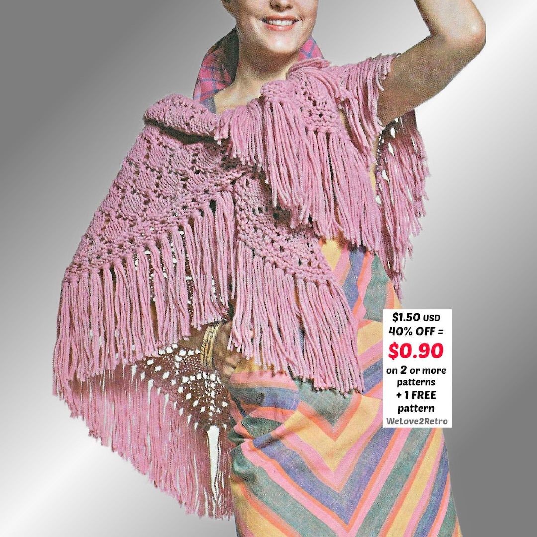 RETIREMENT-SALE*** Easy Knit Triangle Shawl Pattern PDF – Lace