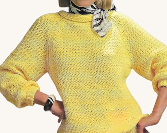 Łatwy wzór na szydełkowy sweter w stylu boho • Sweter dla początkujących • Samouczek PDF w stylu vintage dla kobiet