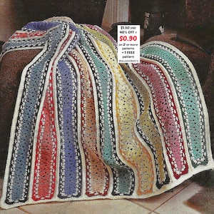 RETIREMENT-SALE***  Scrap Yarn Afghan Crochet Pattern PDF – Easy Stash Buster Blanket, Boho Lapghan