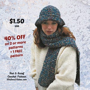 597 Crochet Hat and Scarf Pattern Set – Snuggle into Winter with Chunky Beanies, Handmade Warmth, Handmade Wool Hat Designs for Women