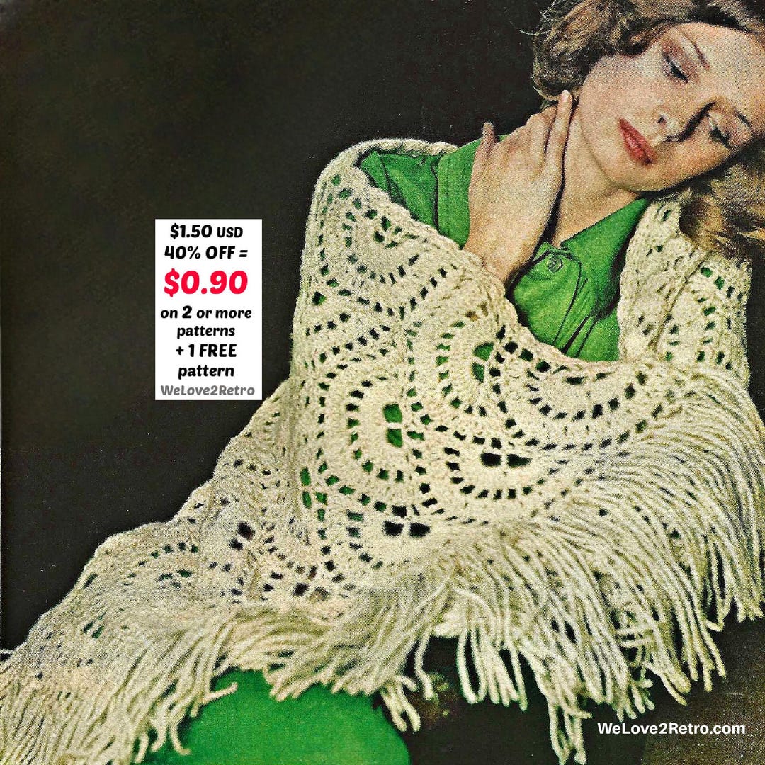 RETIREMENT-SALE*** Crochet Triangle Shawl Pattern PDF – Easy Lace Wrap ...