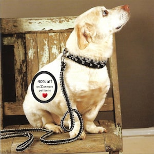 LIQUIDACIÓN POR JUBILACIÓN* Patrón en PDF para correa y collar de macramé para perros – Conjunto para mascotas estilo boho vintage