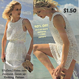 Swimsuit Cover-Up Knitting Pattern PDF – Easy Beachwear, Lightweight Knit Top & Summer Knitwear  Beginner Knit Vacation Project - 260