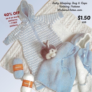 581 Newborn Sleeping Bag Knitting Pattern – Cocoon, Bunting, Sleep Sack PDF, Baby Wrap Knitting Pattern PDF, knitting for babies.