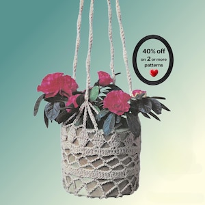 OPRUIMINGSVERKOOP* Haakpatroon voor plantenhanger - Boho mand vintage interieurdecoratie PDF hanger