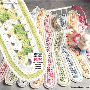 RETIREMENT-SALE***  Mile-a-Minute Crochet Baby Blanket Pattern PDF – Easy Afghan, Beginner Nursery Gift