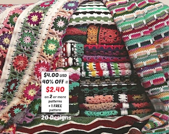 ヴィンテージクロッシェアフガンの簡単パターン - 心地よい初心者向け